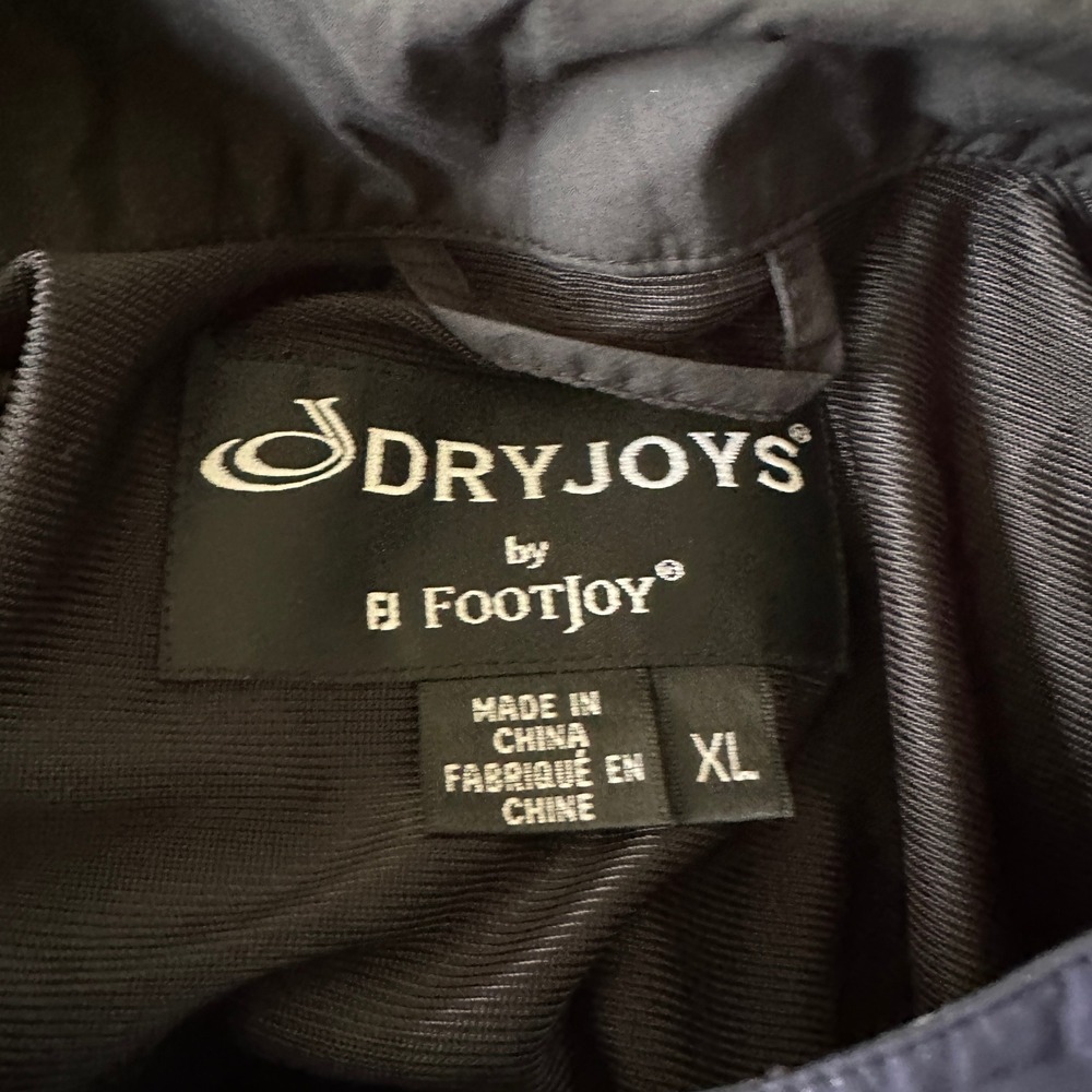 FootJoy DryJoys Mens XL Navy Blue Short Sleeve Golf Windshirt Pullover Jacket - Picture 3 of 6